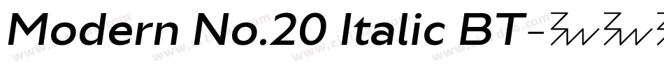 Modern No.20 Italic BT字体转换